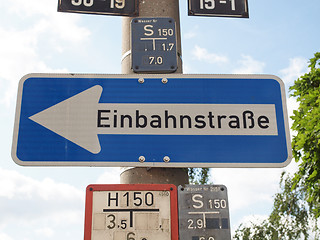 Image showing One way sign