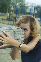 Image showing Curle blonde girl