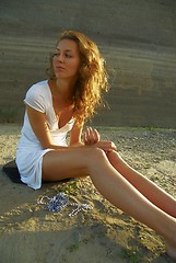 Image showing Woman on beach