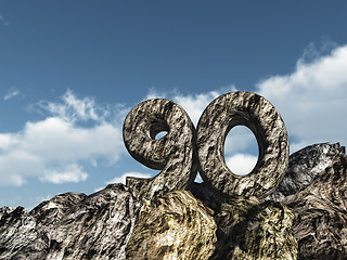 Image showing number ninety rock