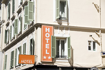 Image showing typical French hotel architecture Nice France large windows  shu