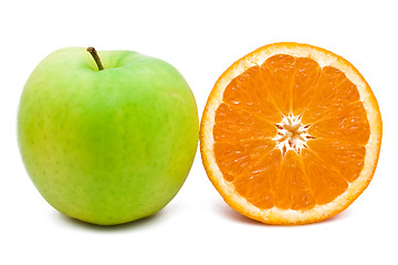 Image showing Orange and apple