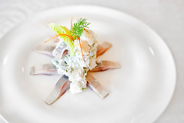 Image showing Marinated herring fillets