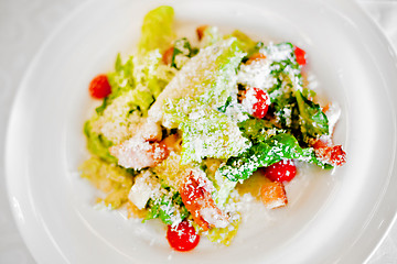 Image showing summer salad with shrimps