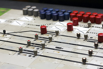 Image showing german train station control table