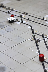 Image showing german train station control table