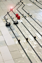 Image showing german train station control table light