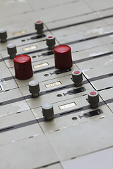 Image showing german train station control table