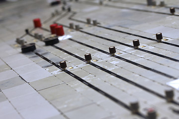 Image showing german train station control table