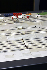 Image showing german train station control table