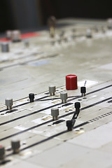 Image showing german train station control table