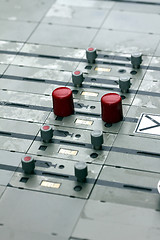 Image showing german train station control table