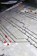 Image showing german train station control table