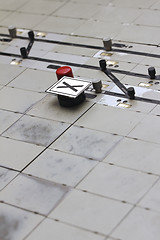 Image showing german train station control table