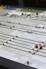 Image showing german train station control table