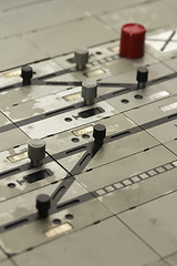 Image showing german train station control table