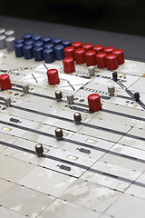 Image showing german train station control table