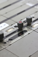 Image showing german train station control table switch