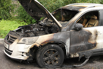 Image showing VW burned