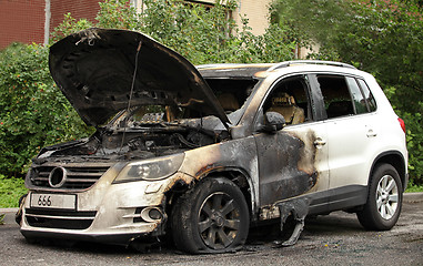 Image showing VW burned