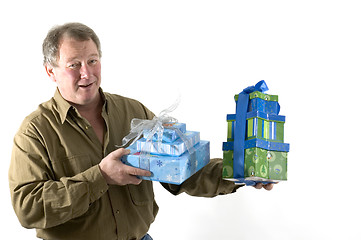 Image showing man with gifts