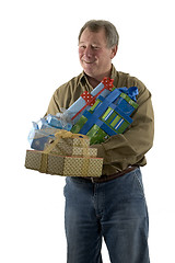 Image showing man with gifts