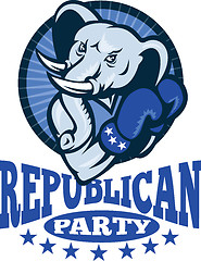 Image showing Republican Elephant Mascot Boxer