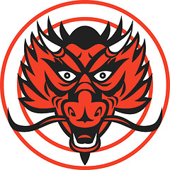 Image showing Red Dragon Head Circle