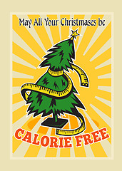 Image showing Calorie Free Christmas Tree Tape Measure
