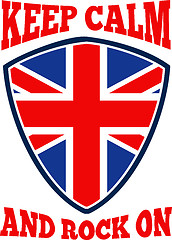 Image showing Keep Calm Rock On British Flag