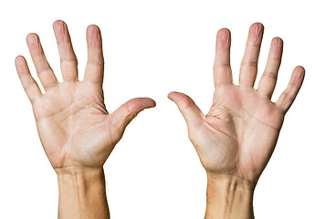 Image showing Pair of senior caucasian hands