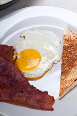 Image showing eggs bacon and toast bread