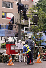 Image showing Electricians team