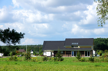 Image showing The house and clouds