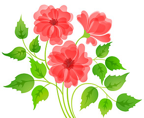 Image showing Colorful flower card