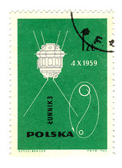 Image showing POLAND - CIRCA 1963: stamp printed by Poland, shows spacecraft, 