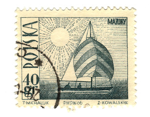 Image showing POLAND - CIRCA 1966: a stamp printed in Poland showing ship, cir