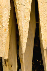 Image showing Wooden pegs