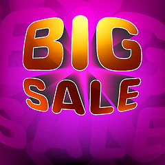 Image showing Zoom shine text Big Sale on purple. EPS 8