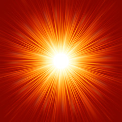 Image showing Star burst red and yellow fire. EPS 8