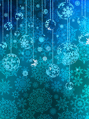 Image showing Abstraction blue Christmas background. EPS 8