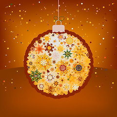 Image showing Christmas ball in retro style. EPS 8