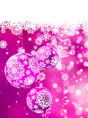 Image showing Christmas balls on abstract light. EPS 8