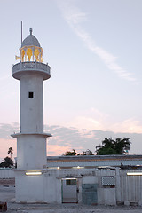 Image showing Old mosque at sunset