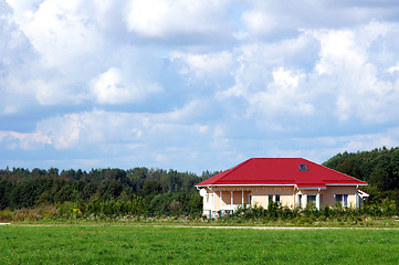 Image showing The house and clouds