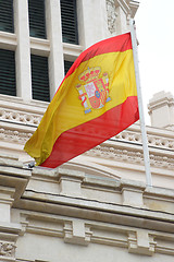 Image showing Spanish flag on building