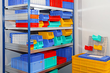 Image showing Color shelf bins