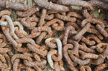 Image showing Old Rusty Chains