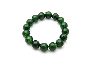 Image showing Green Bead Bracelet