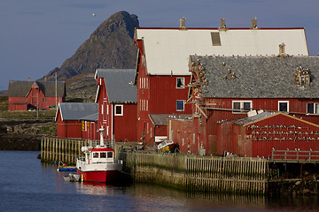 Image showing Norwegian fishing harbor